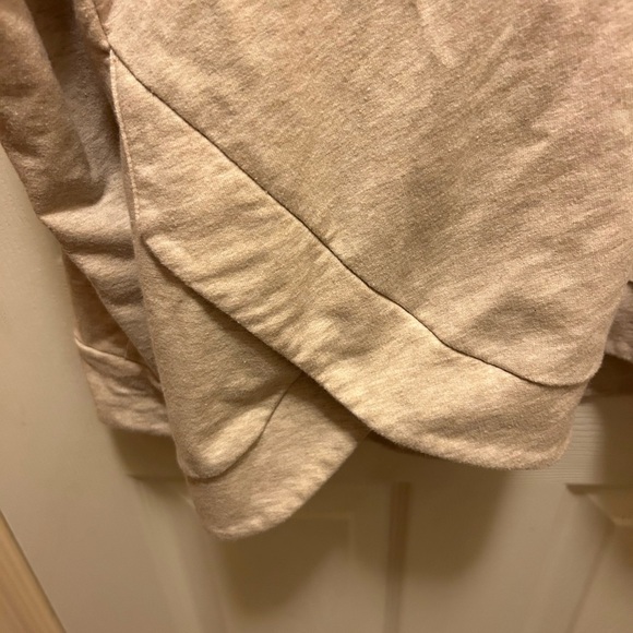 Michael Kors Tan Asymmetrical Hooded Shirt Sz L - Picture 8 of 10